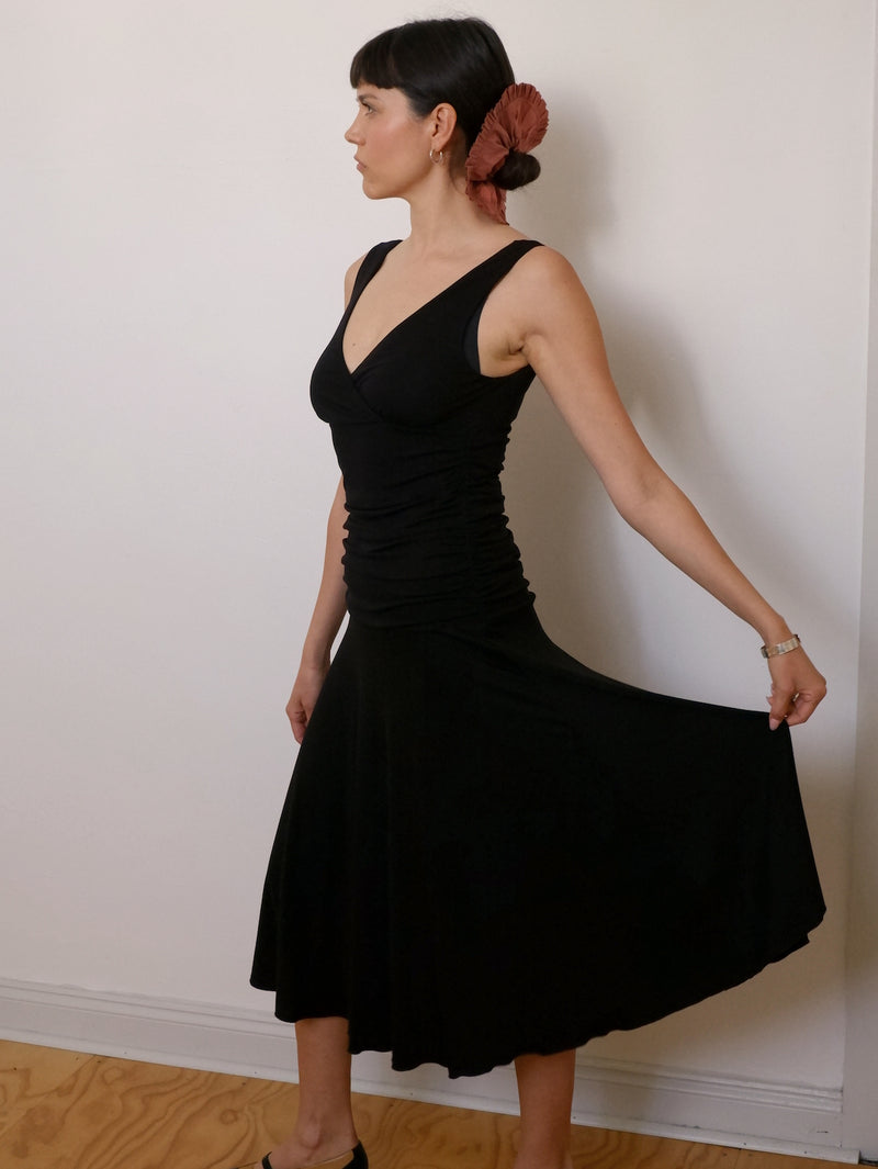 Ruched jersey dress