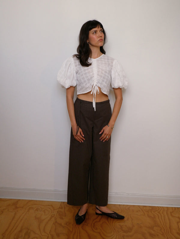 Stripe Double Belted Pant