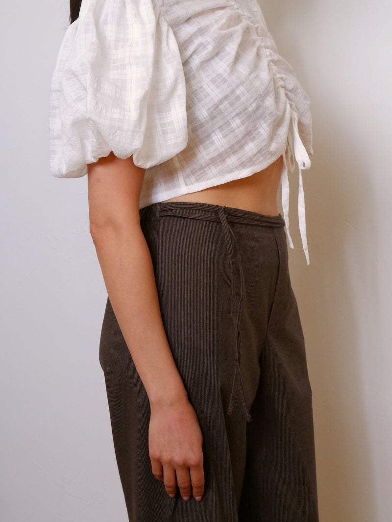 Stripe Double Belted Pant