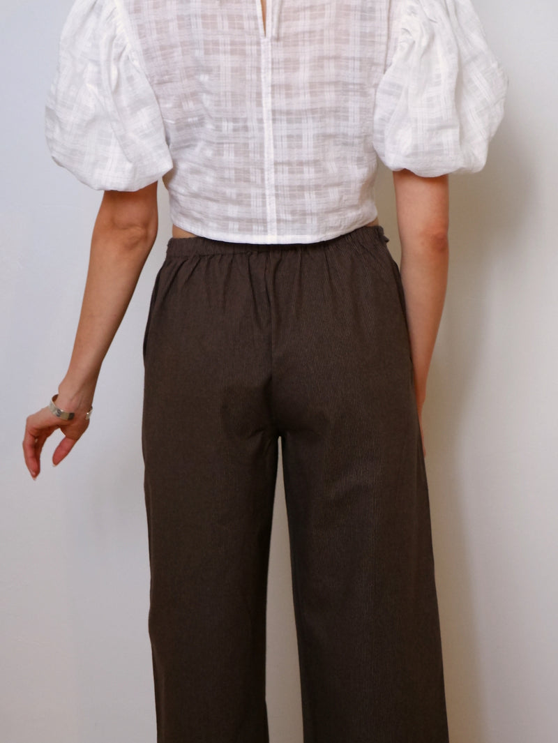 Stripe Double Belted Pant