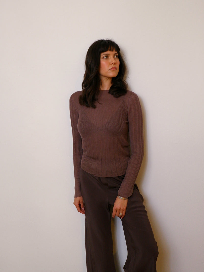 Open work long sleeve