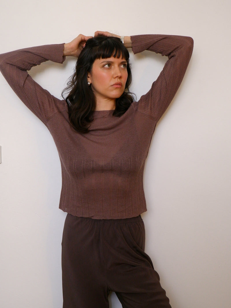 Open work long sleeve