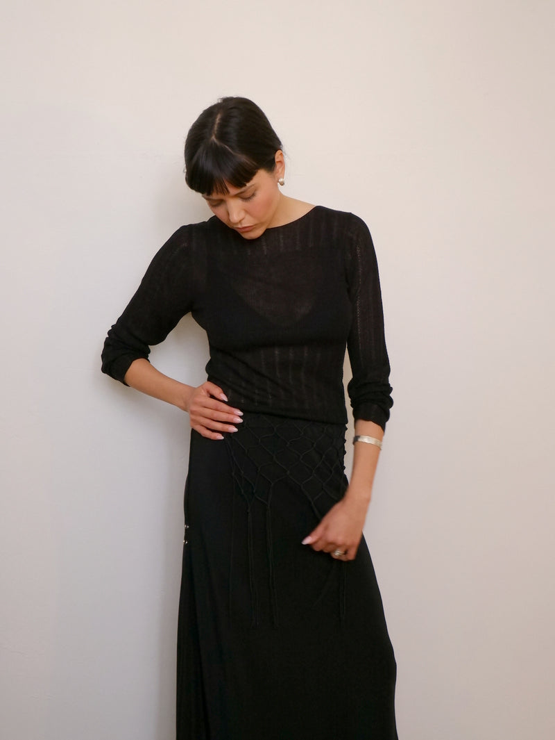 Open work long sleeve