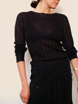 Open work long sleeve