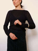 Open work long sleeve