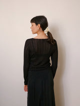 Open work long sleeve