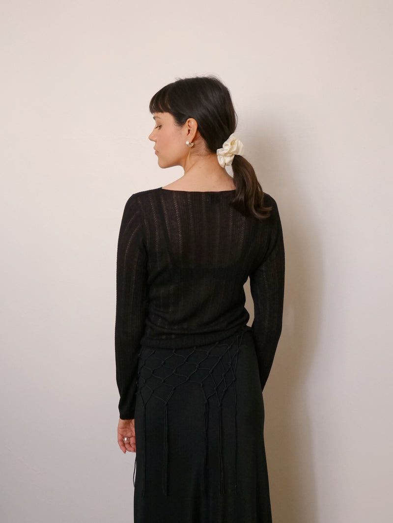 Open work long sleeve