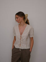 Dupion frill scrunchie