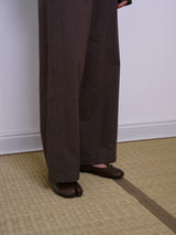 Stripe Double Belted Pant