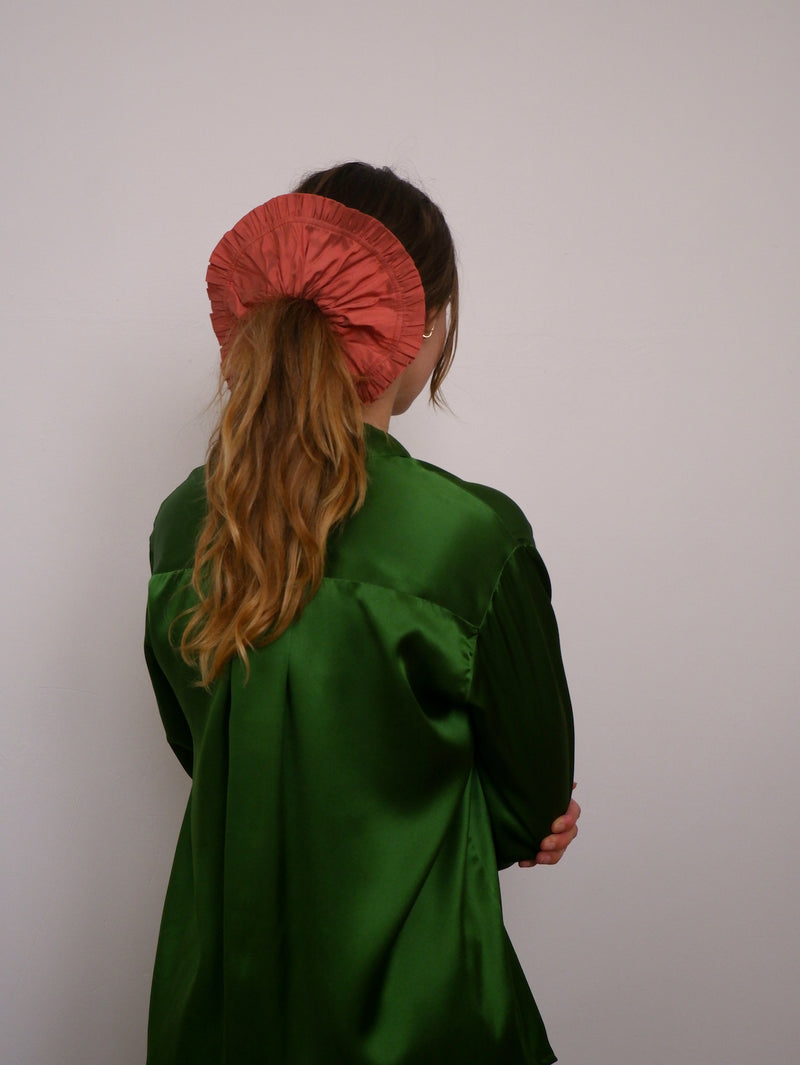 Dupion frill scrunchie
