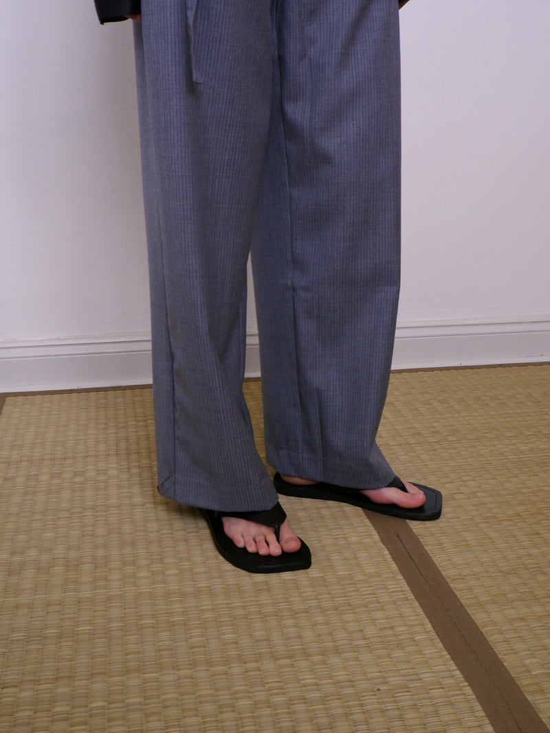 Wool belt pant