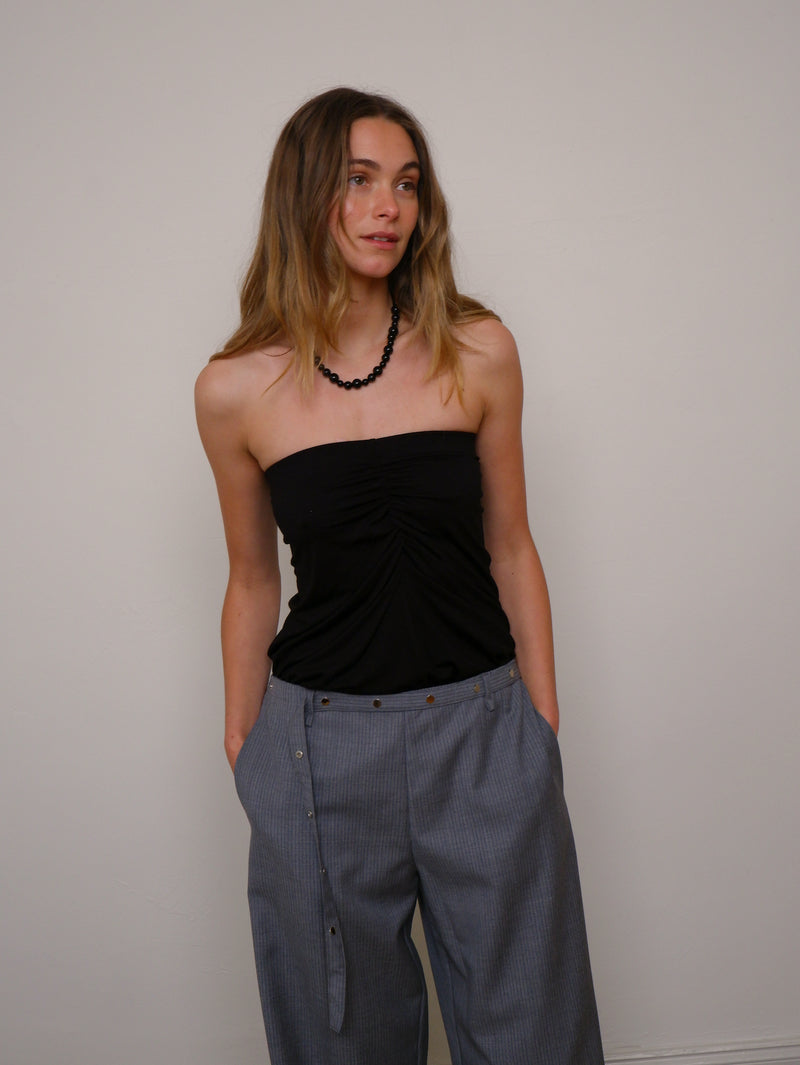 Wool belt pant