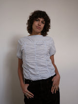 Crinkle stripe shirt