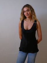 Scoop silk tank